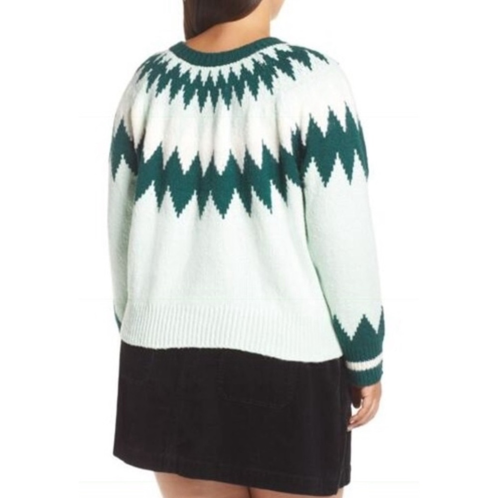 Nordstrom BP Green Placid Fairisle Sweater NWT SZ 2X - Picture 2 of 11